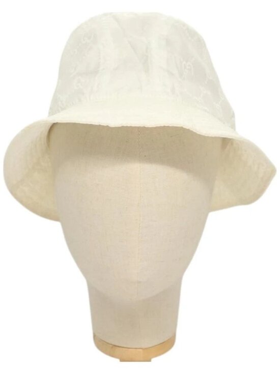 GUCCI GG Canvas Bucket Hat L Whit main image 9